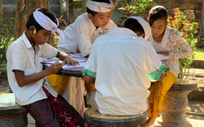Vi samlede ind til nye døre til skolen i Amed, Bali